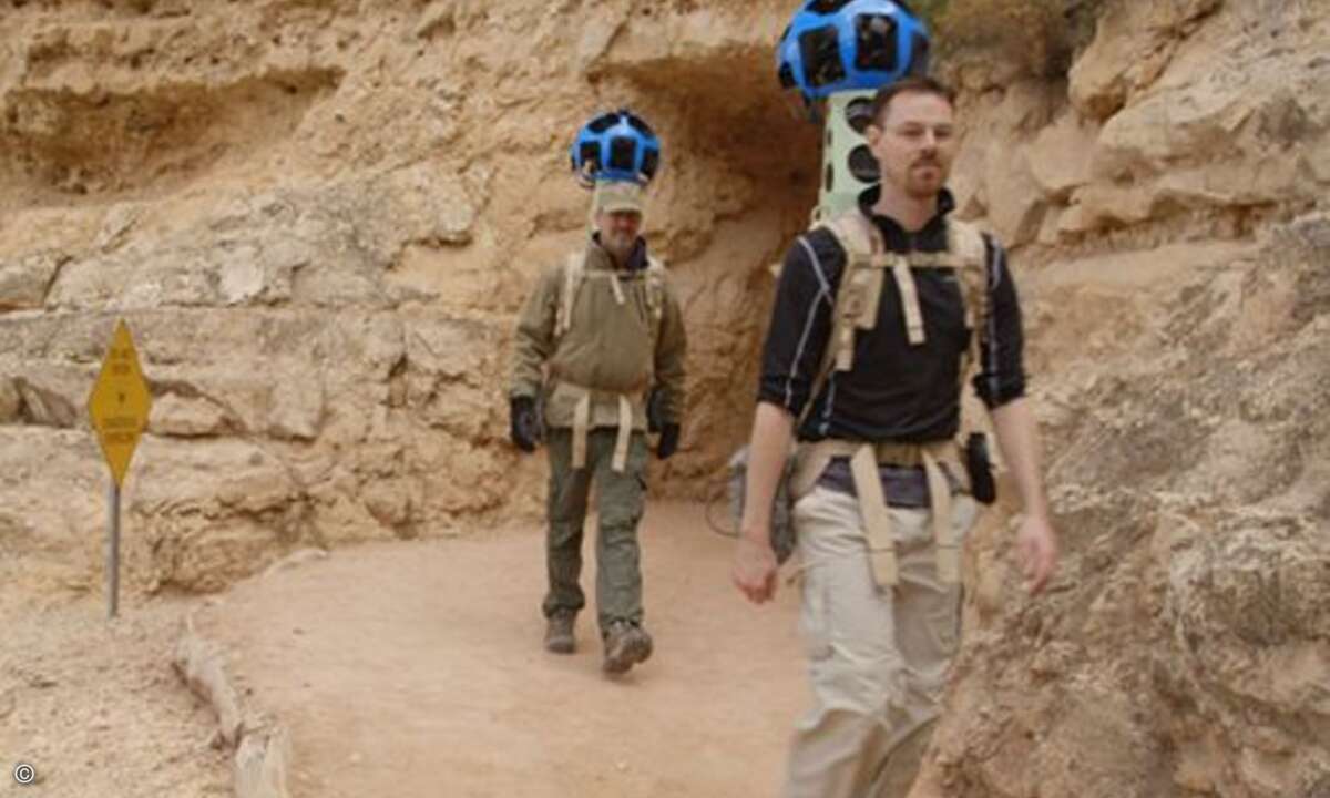 Der Google-Trekker für Street View-Aufnahmen wiegt rund 18 Kilo und verfügt über 15 Kameras. (Foto: Google)