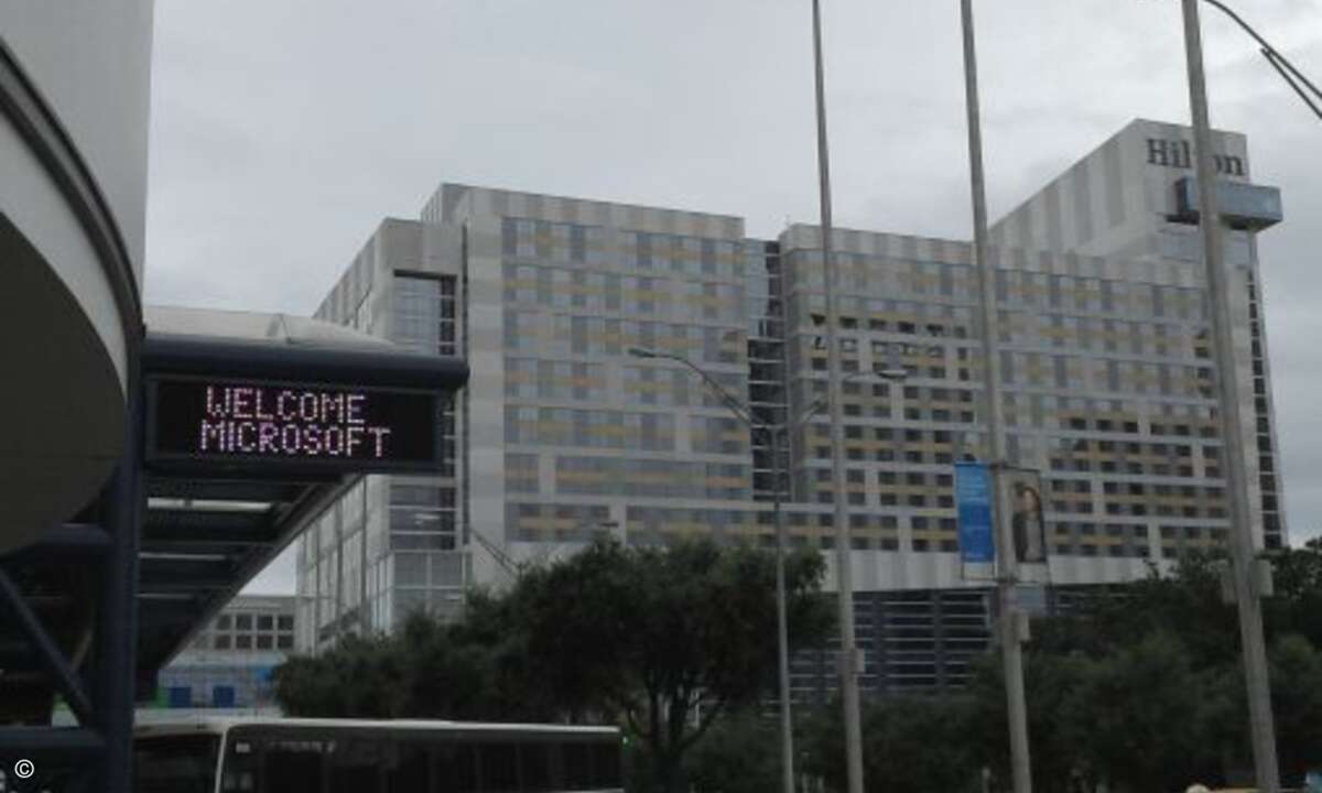 Ein optimaler Ort also um Microsofts Botschaft einer neuen IT-Welt zu transportieren. (Bild: CRN)