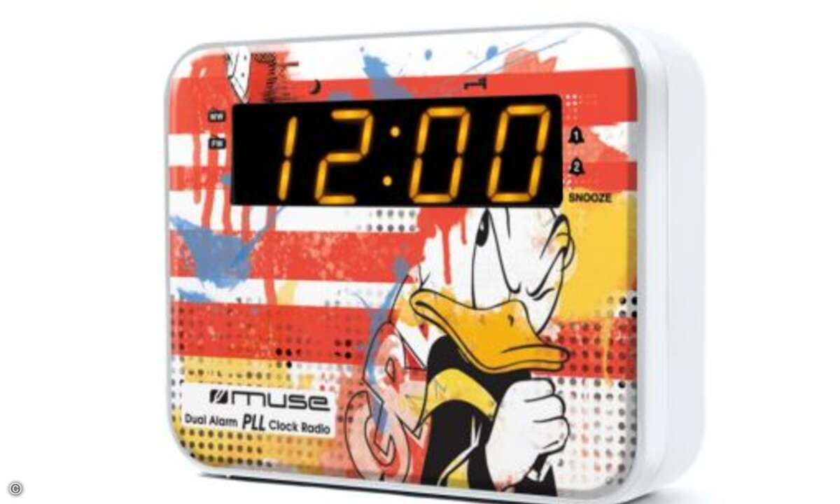 Gute Laune-Musik mit Donald Duck bietet der Radiowecker von Muse (Bild: Muse)