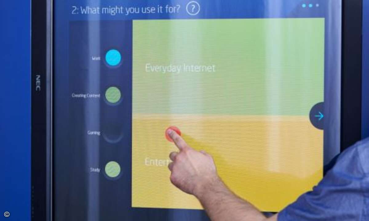 Der digitale Einkaufsberater „WhatNext?“ hilft Kunden den Überblick im immer komplexer werdenden Produktangebot zu behalten (Bild: Intel)