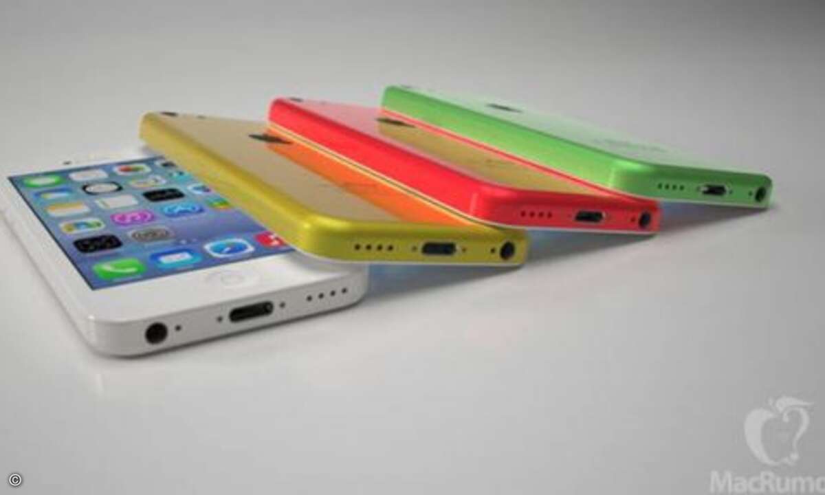 Das Plastik-iPhone soll angeblich in allen Regenbogenfarben verfügbar sein - darunter auch gelb, rot und grün, wie hier zu sehen. (Foto: MacRumors)