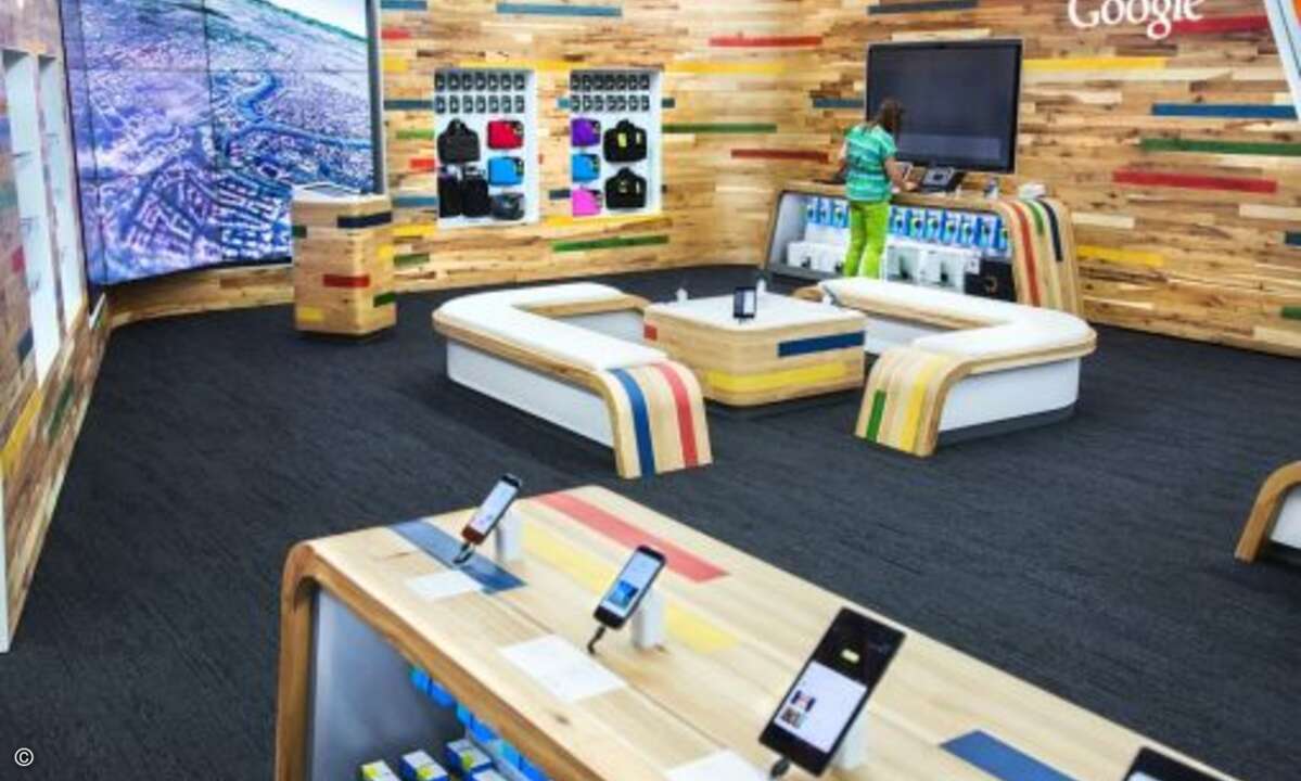 Der erste Shop-in-Shop von Google befindet sich in einem Hamburger Saturn (Bild: Google)