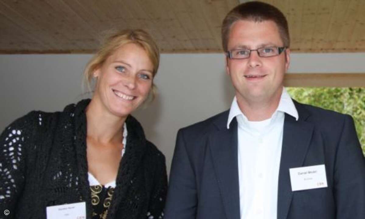 Sandra Hanel (CRN) und Daniel Model von Acronis gaben sich auch ein Stelldichein (Bild: CRN)