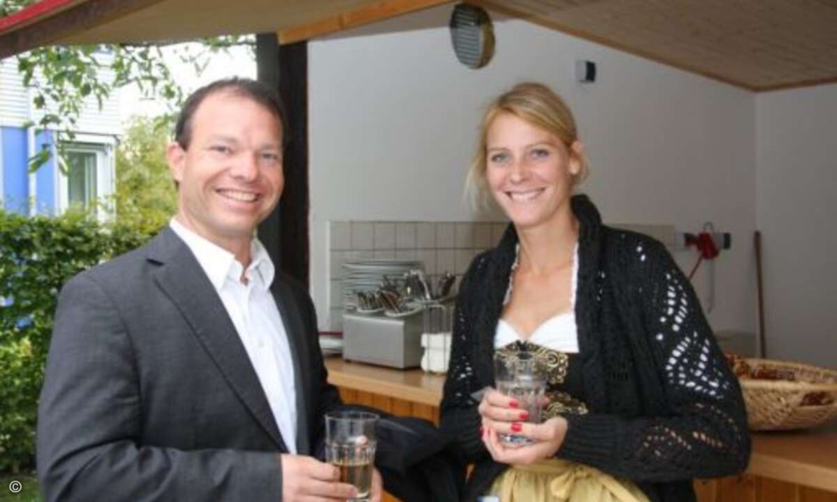 Matthias Schneider (Ingram Micro) Sandra Hanel (CRN) (Bild: CRN)