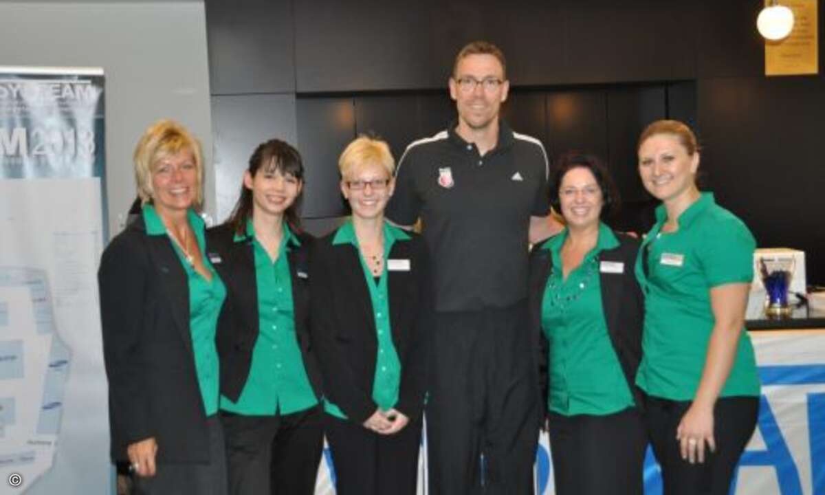 Stargast der Messe: Chris Flemming, Trainer des deutschen Basketballmeisters Brose Baskets (Bild: Systeam)