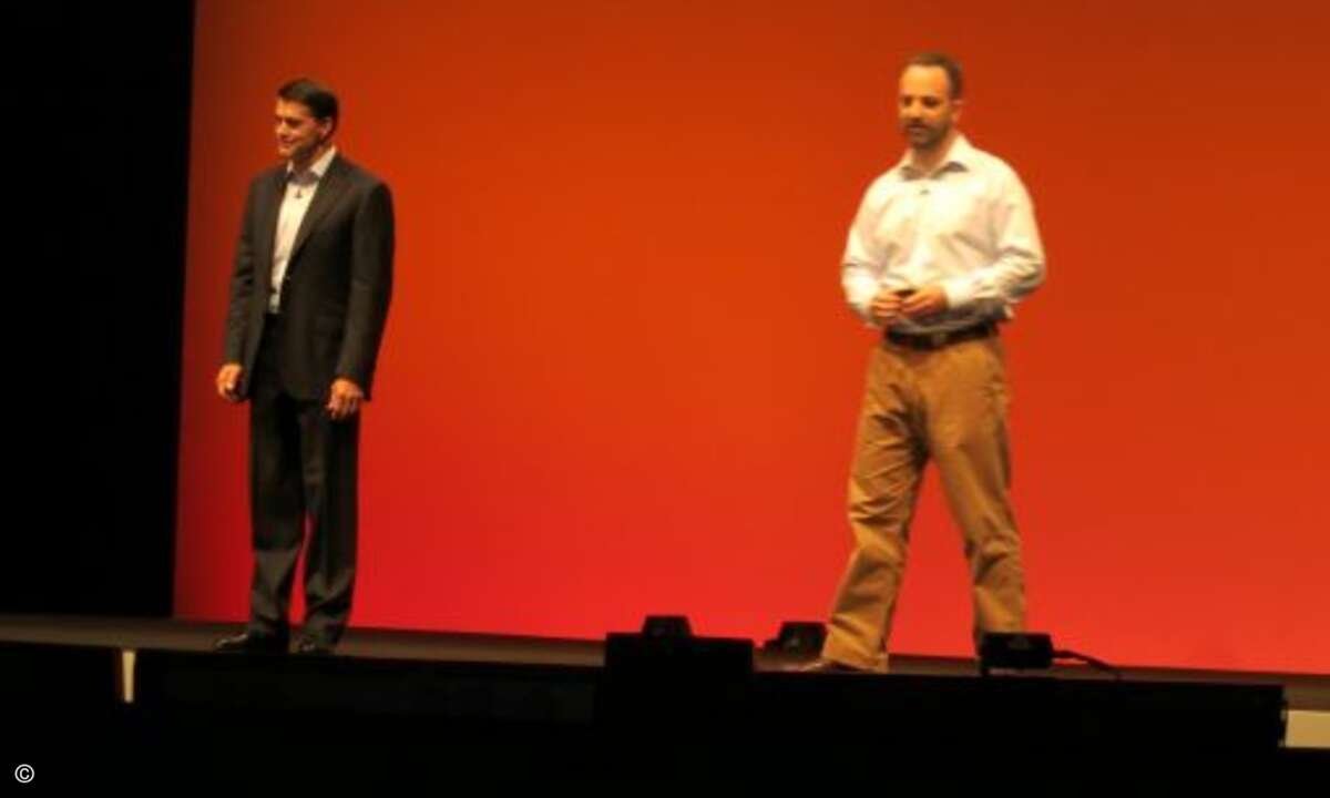 Joe Baguley, CTO EMEA, rechts neben Carl Eschenbach (Foto: CRN)