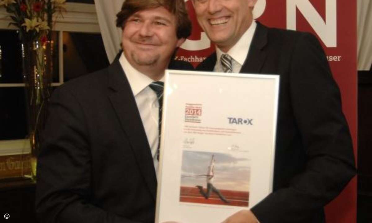 Platz 2: Tarox (Note 1,82)
Tarox-Vorstand Bernd Tillmann (rechts)