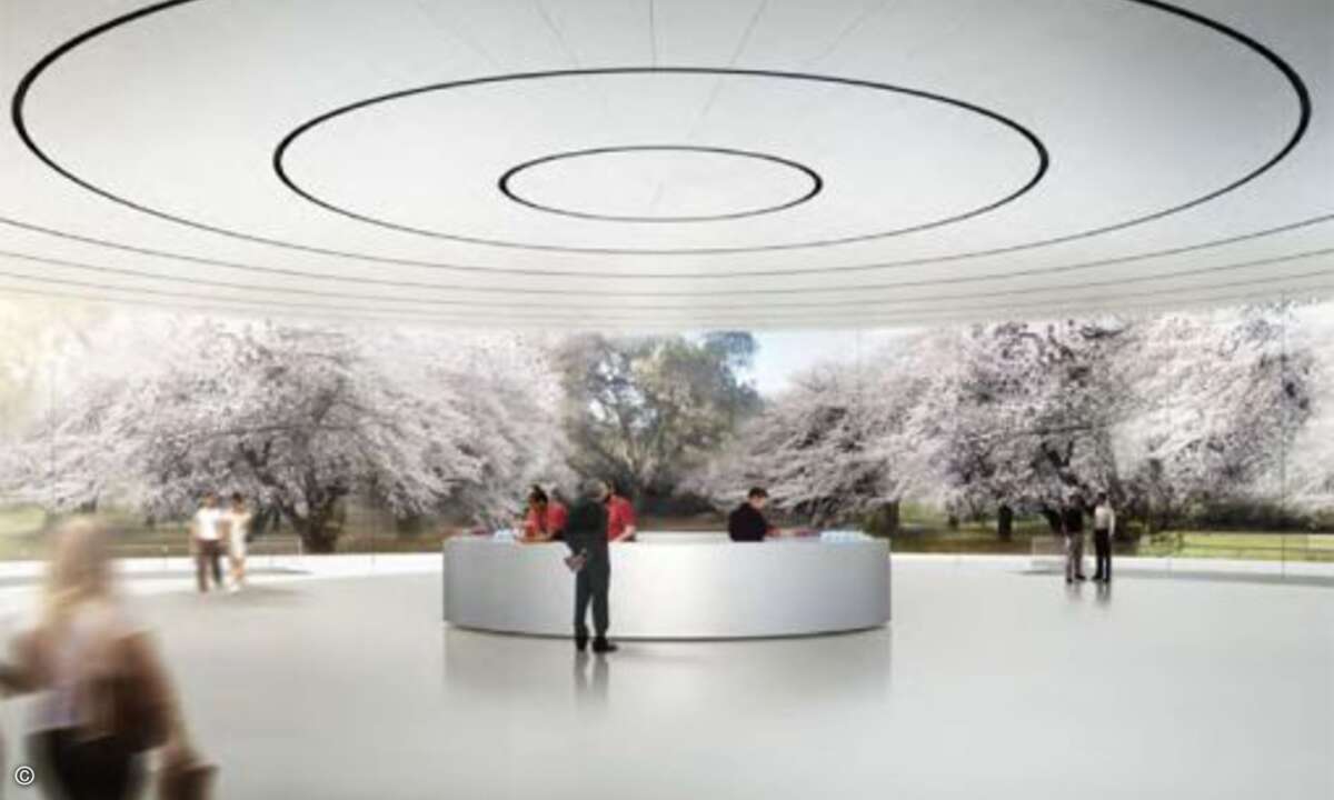 Der Empfangsbereich von Apples neuem Auditorium (Foto: Cupertino)