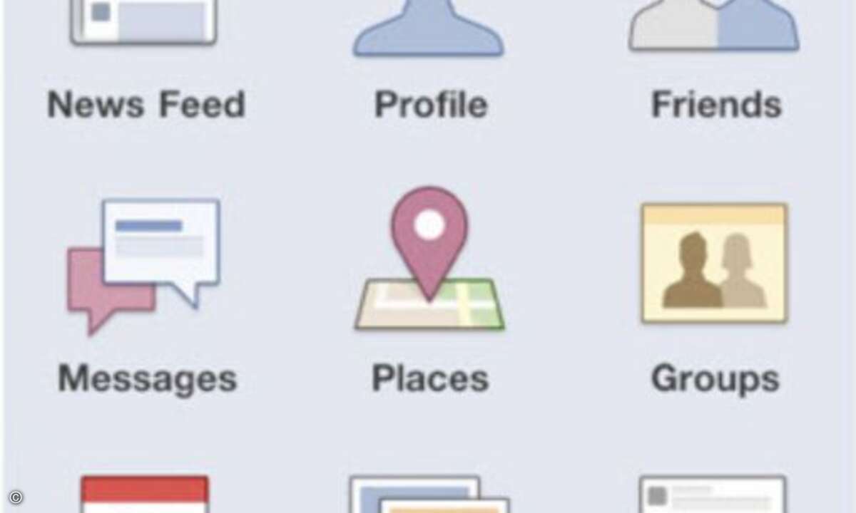 So sah Facebook auf den ersten Smartphones aus. (Bild: Facebook)