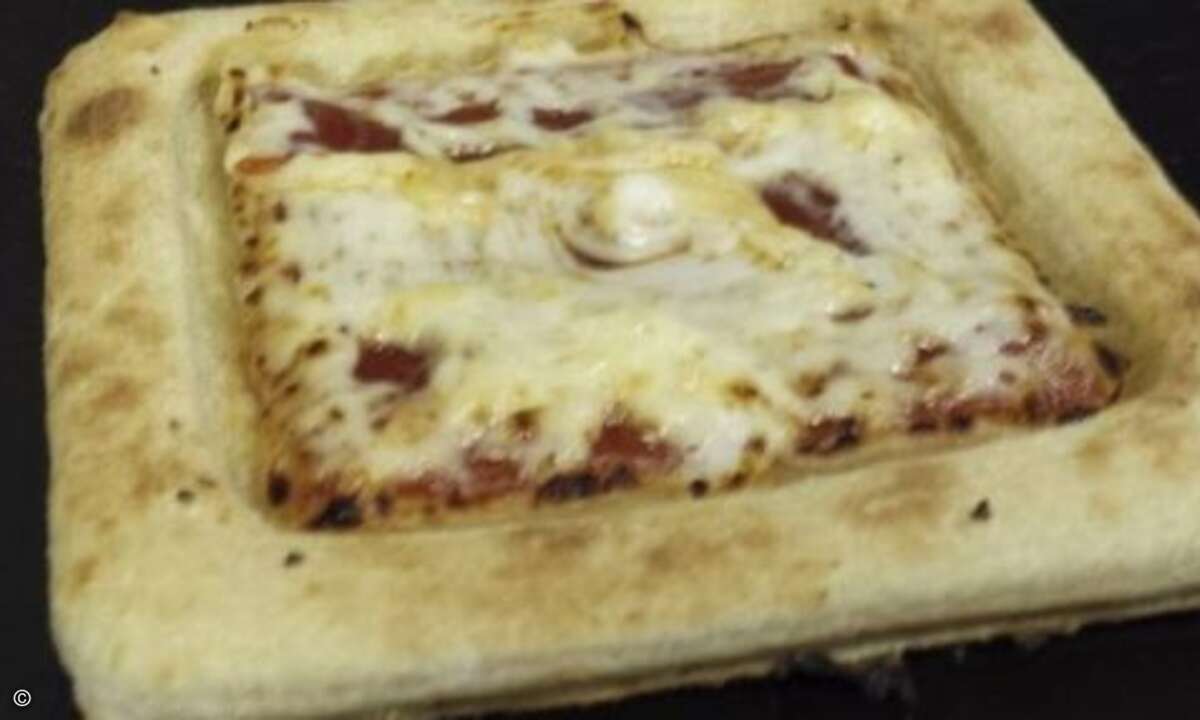 Dürfte kaum besser schmecken als Astronautennahrung: Die Pizza aus dem 3D-Drucker (Foto: Anjan Contractor)