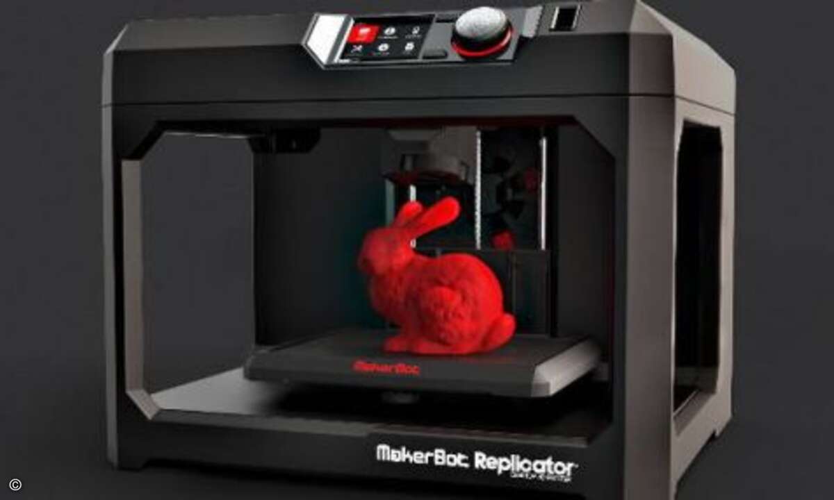 Frisst nicht und schmutzt nicht: Der Hase aus dem Drucker (Foto: Makerbot)
