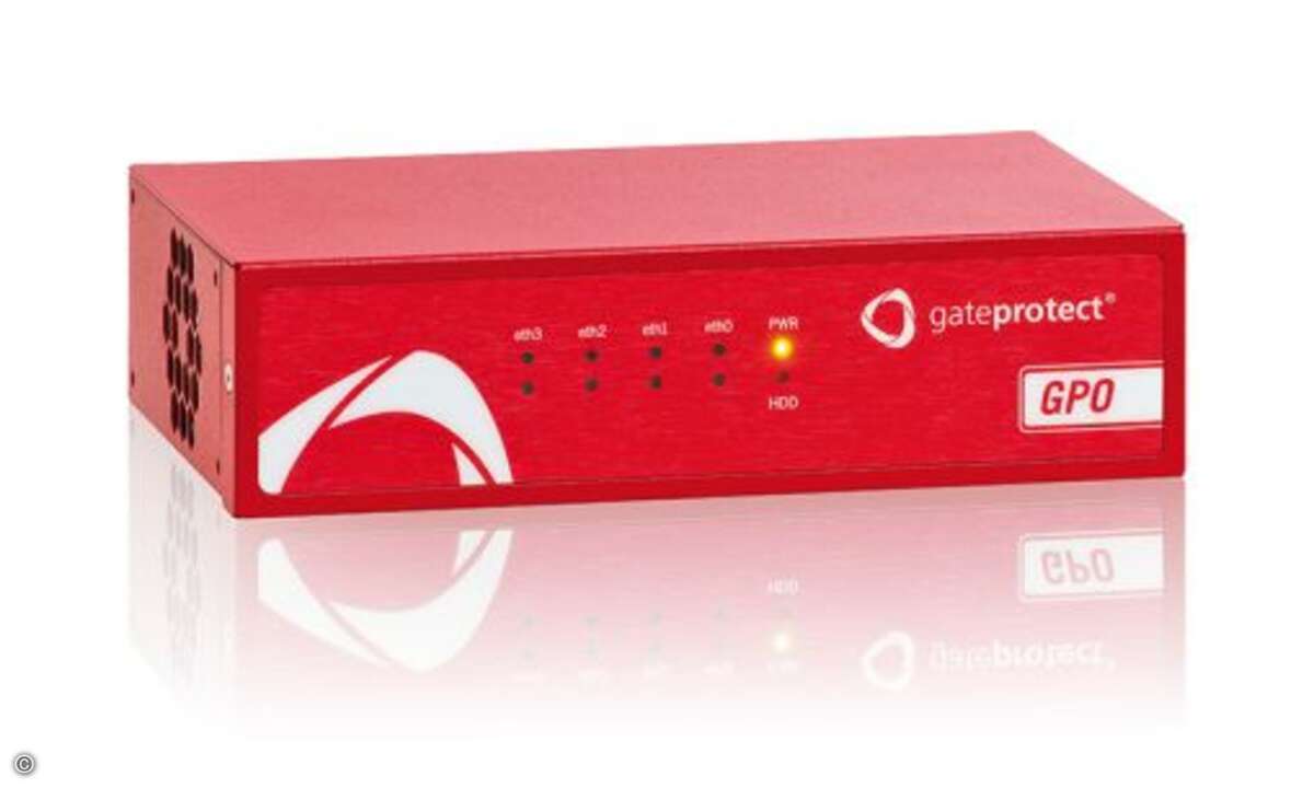 Und auch die GPO 110-Firewall von Gateprotect soll für Sicherheit in kleinen Unternehmen sorgen. IT-Security >Made in Germany< im CRN Club (Foto: Gateprotect)