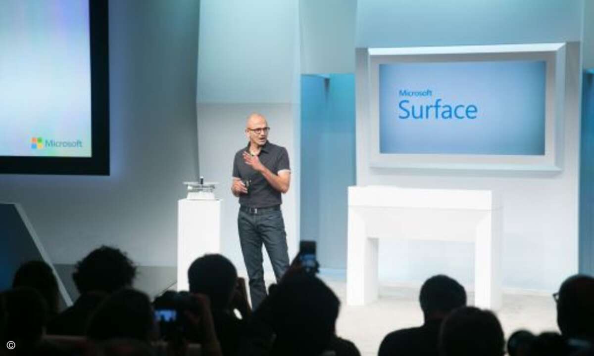 CEO Satya Nadella will den eigenen Hardware-Partnern mit dem Surface Pro 3 Konkurrenz machen. (Bild: Microsoft)