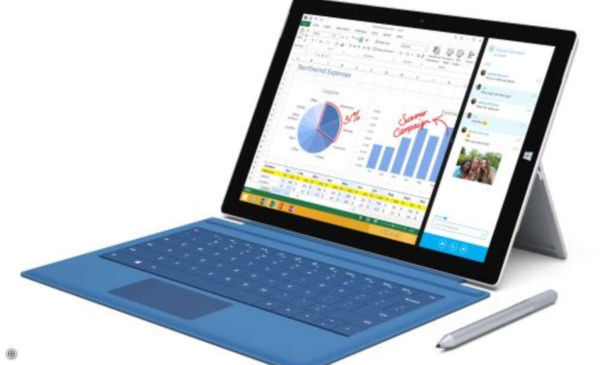 Das Surface Pro 3 soll mehr Laptop-Ersatz als Tablet sein. (Bild: Microsoft)