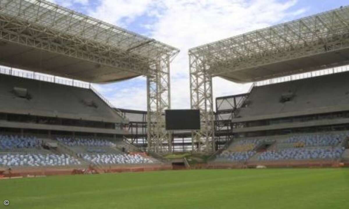 Digital Signage Lösung in der WM-Arena Pantanal in Cuiaba. (Foto: Panasonic)