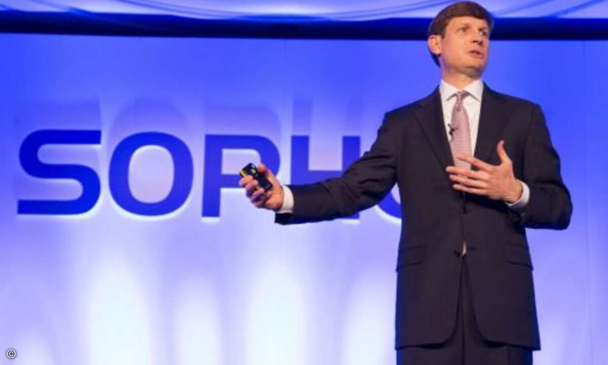 Sophos CEO Kris Hagerman begrüßte die 450 Partner höchstpersönlich in London