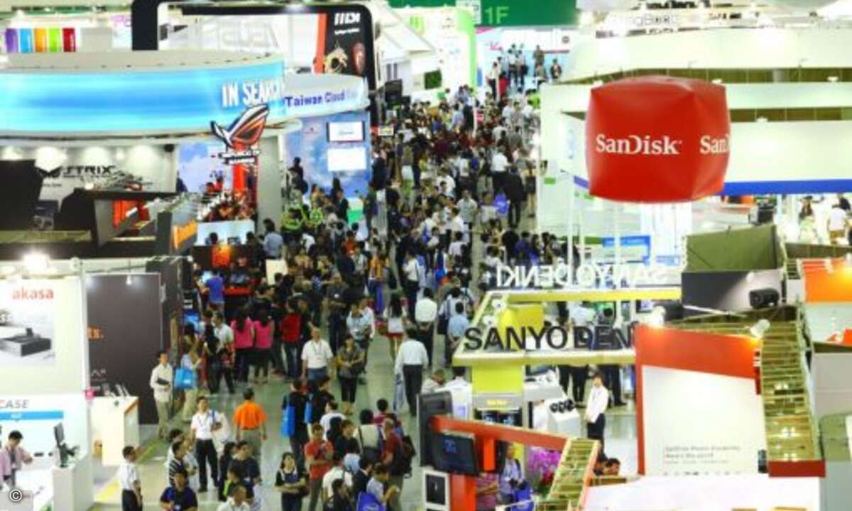 Die Computex 2014 ist gestartet. In vier Messehallen zeigen dieses Jahr mehr als 1.700 Aussteller Produktneuheiten (Bild: Computex)