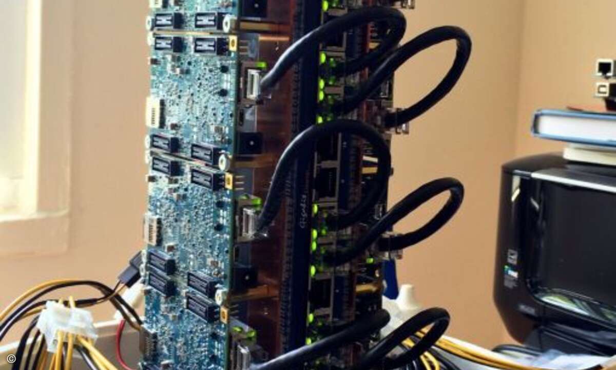 ... hat sich der Softwareentwickler Brian Guarraci einen eigenen Supercomputer gebaut. (Bild: Brian Guarraci)