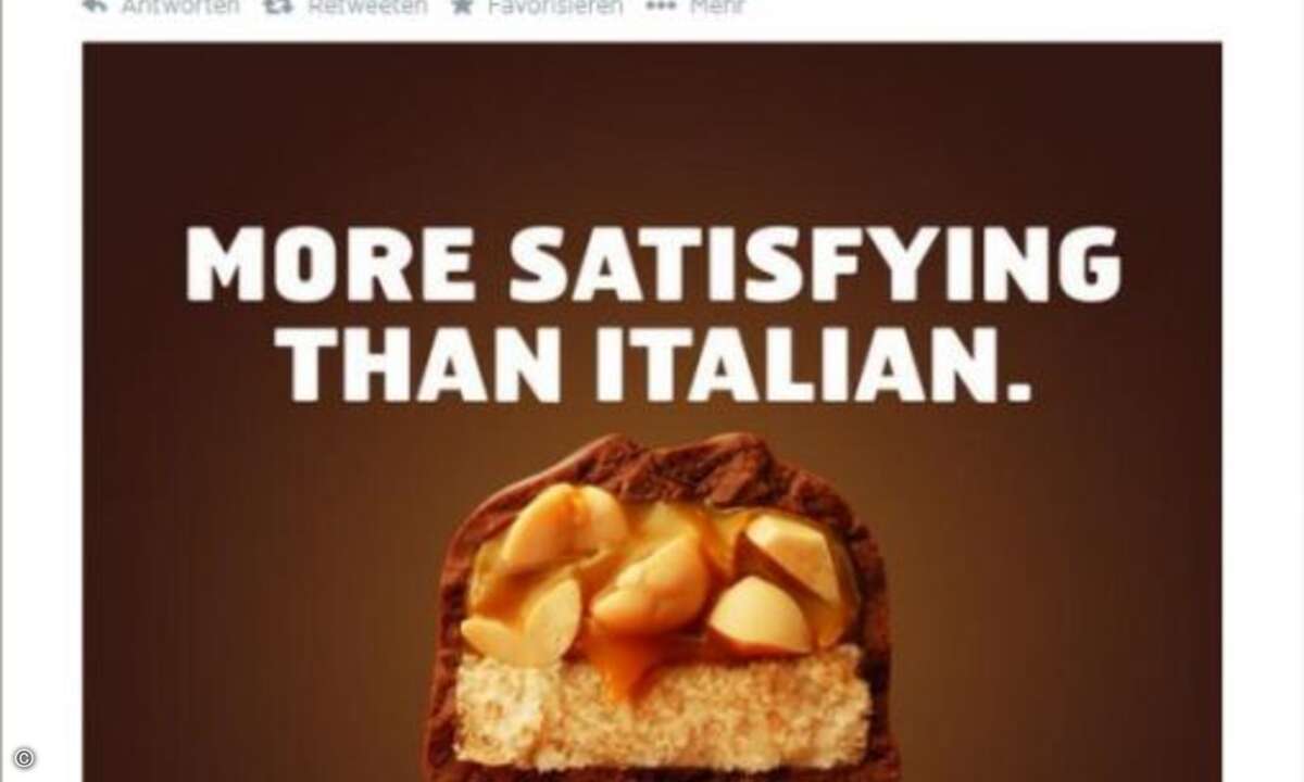 Auch Snickers zeigte sich kreativ. (Quelle: Twitter)