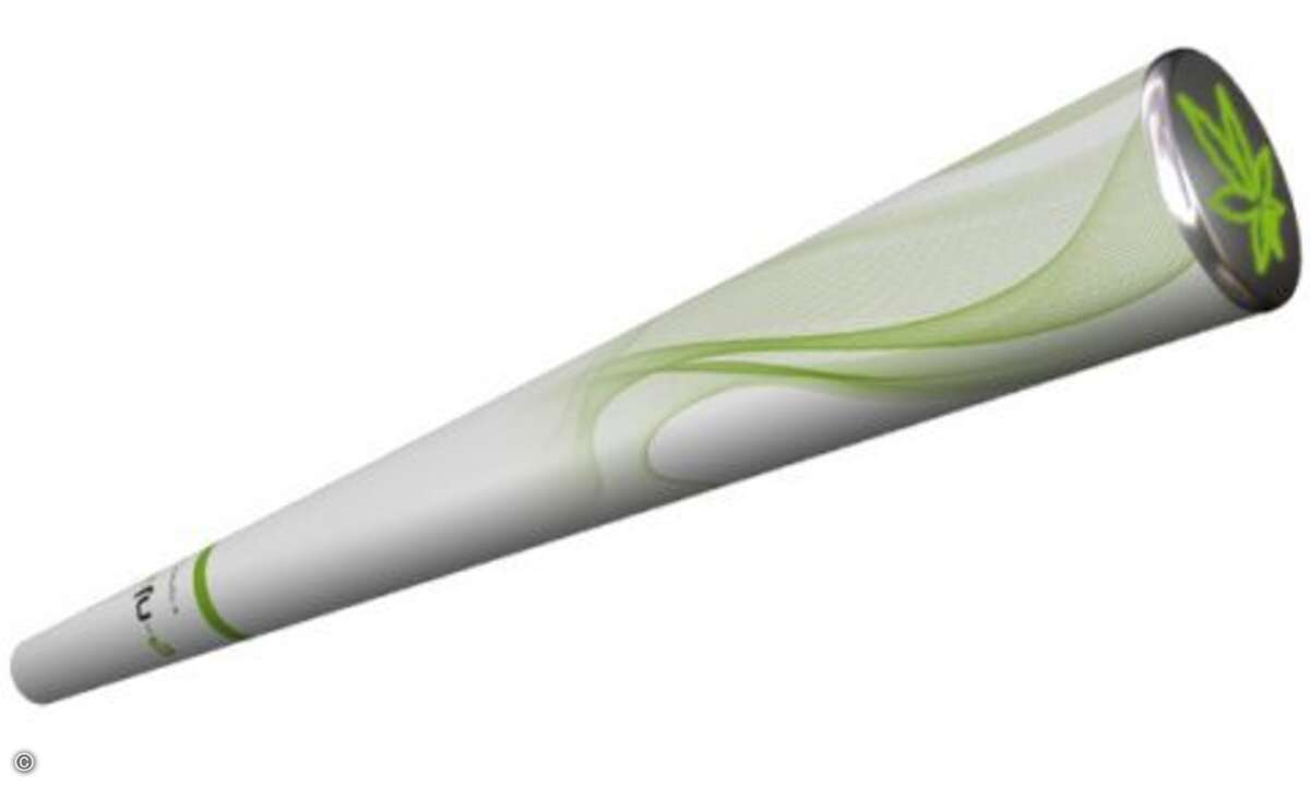 Für rund neun Euro ist der elektronische Verdampfer in Form eines selbstgedrehten Joints zu haben. Netter Effekt: Beim Ziehen leuchtet das Cannabisblatt an der Spitze grün auf. (Bild: E-Njoint)