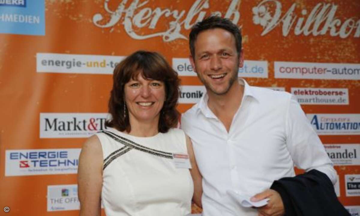Birgit Schönweitz (Franzis) und Guido Forsthövel (BenQ). (Foto: WEKA FACHMEDIEN)