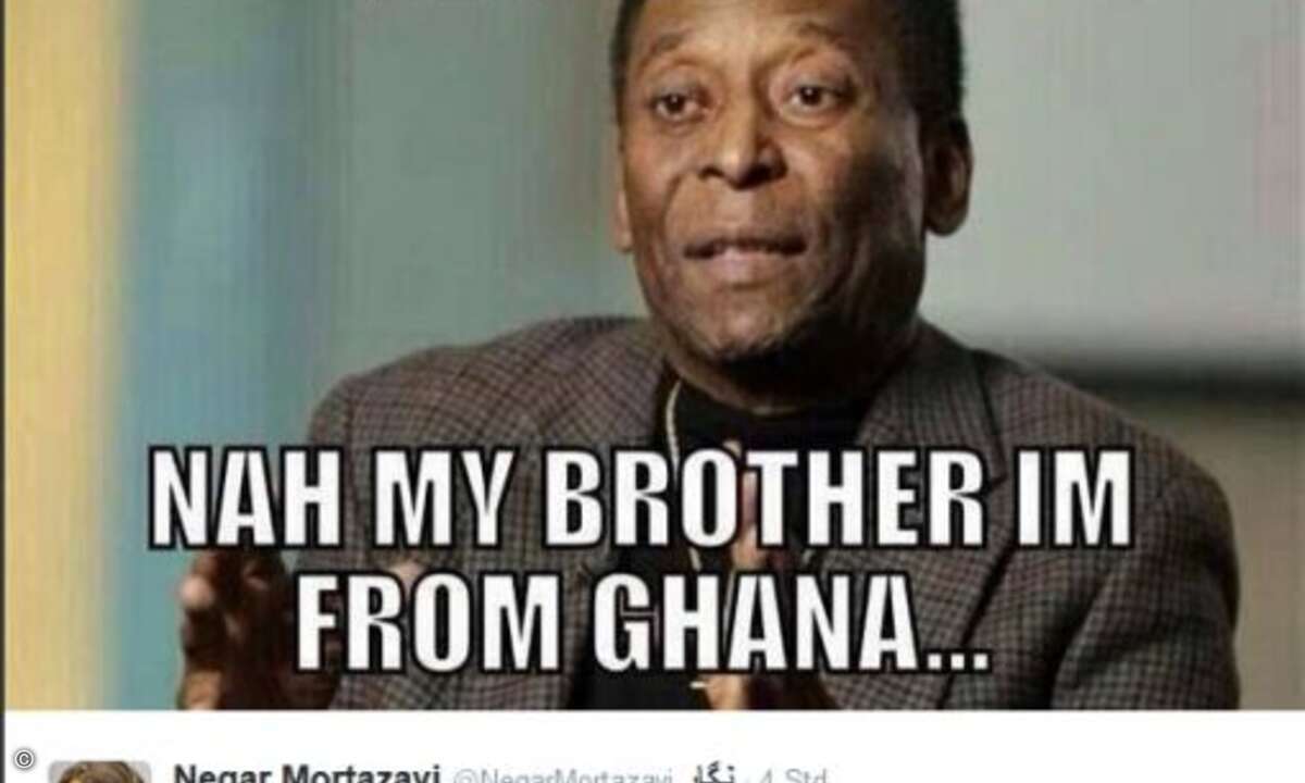 Auch die brasilianische Fußball-Legende Pele musste für einen Scherz herhalten. (Quelle: Twitter)