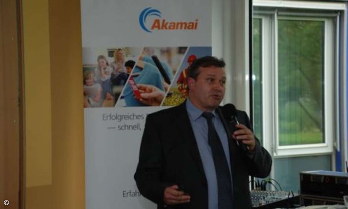Uwe Martin (Akamai) referierte über die Intelligent Platform von Akamei. (Foto: CRN)