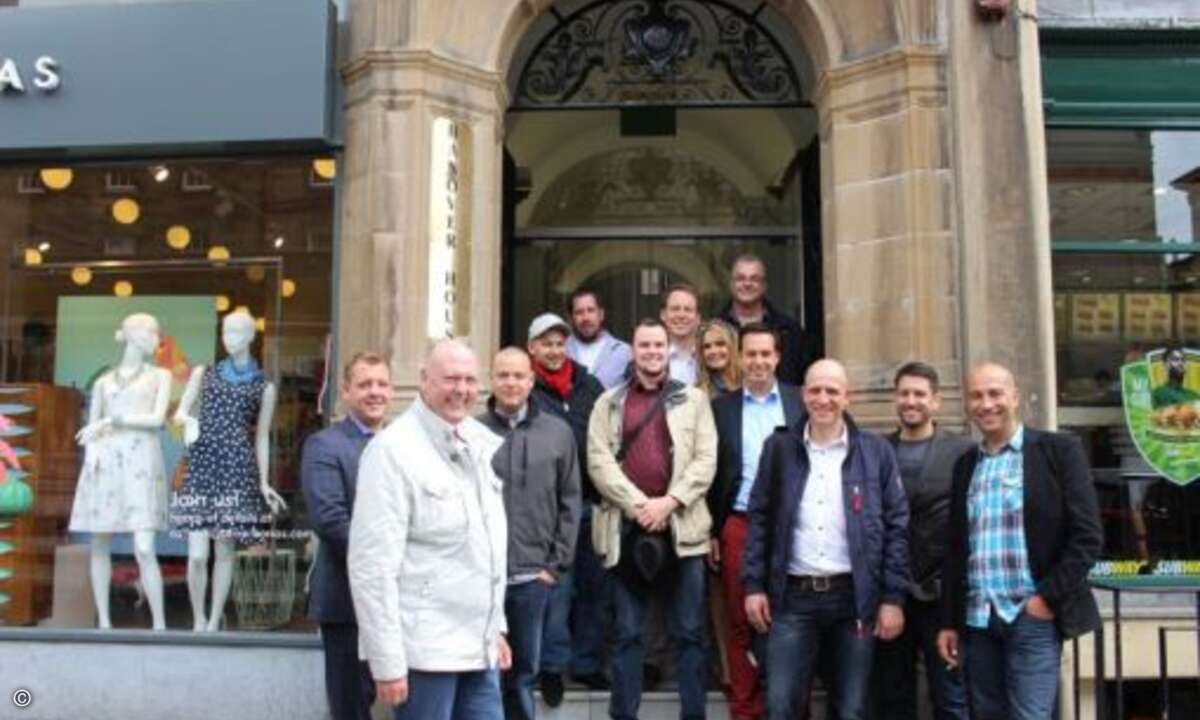 Treffen der acmeo-Systemhaus-Partner im Edinburgh-Office von GFI Max. (Foto: Acmeo)