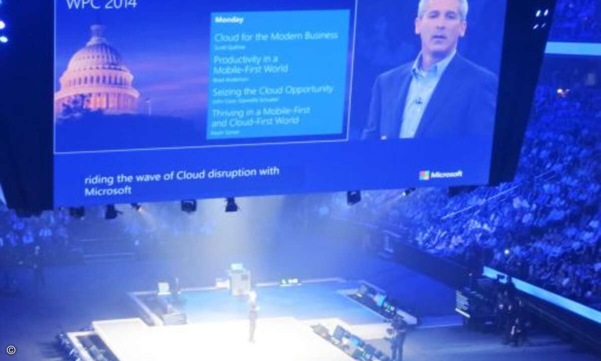 Die Keynotes fanden im Verizon Center statt. Als Gastgeber fungierte Phil Sorgen, Corporate Vice President Worldwide Partner Group bei Microsoft. (Foto: CRN)