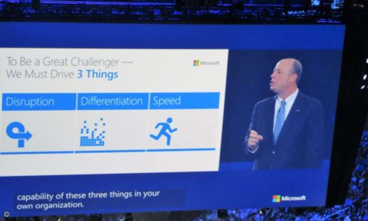 Disruption, Differenzierung und Geschwindigkeit: Diese drei Merkmale kennzeichnen für Microsofts COO Kevin Turner die Einstellung, die im Ökosystem seines Unternehmens im Hinblick auf neue Gechäftschancen gebraucht wird. (Foto: CRN)