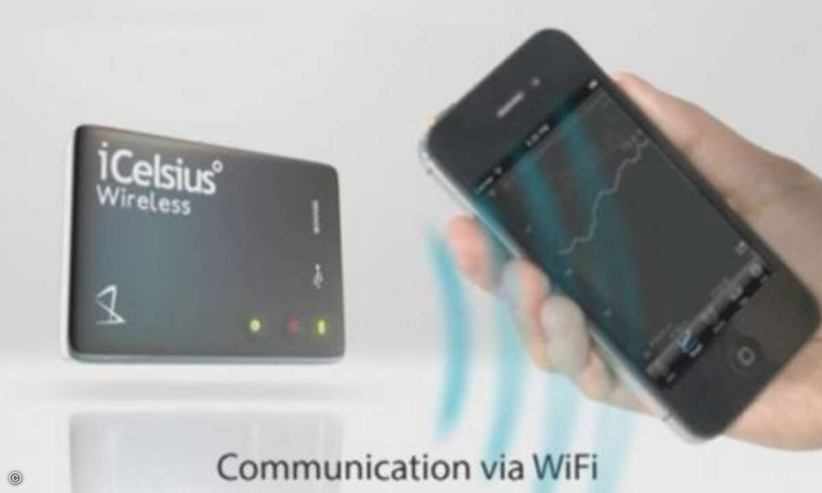 Die Kommunikation mit dem Smartphone erfolgt kabellos über WiFi. (Bild: grillfuerst.de)