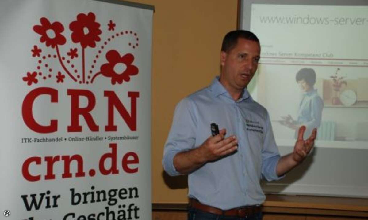 Sven Langenfeld, BDM Windows Server bei Microsoft, stellte den Kompetenz Club den Teilnehmern vor. (Foto: CRN)