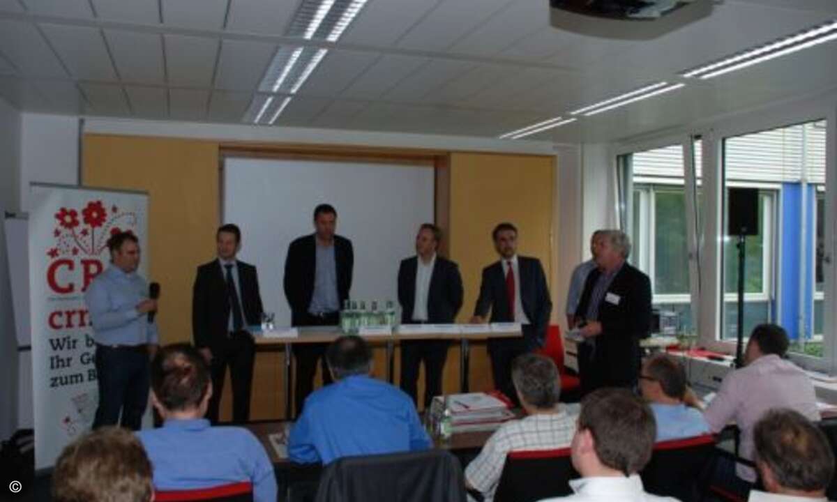 Zum Abschluss gab es eine Podiumsdiskussion zum Thema Infrastruktur: on premise, Cloud und Hosting. (Foto: CRN)