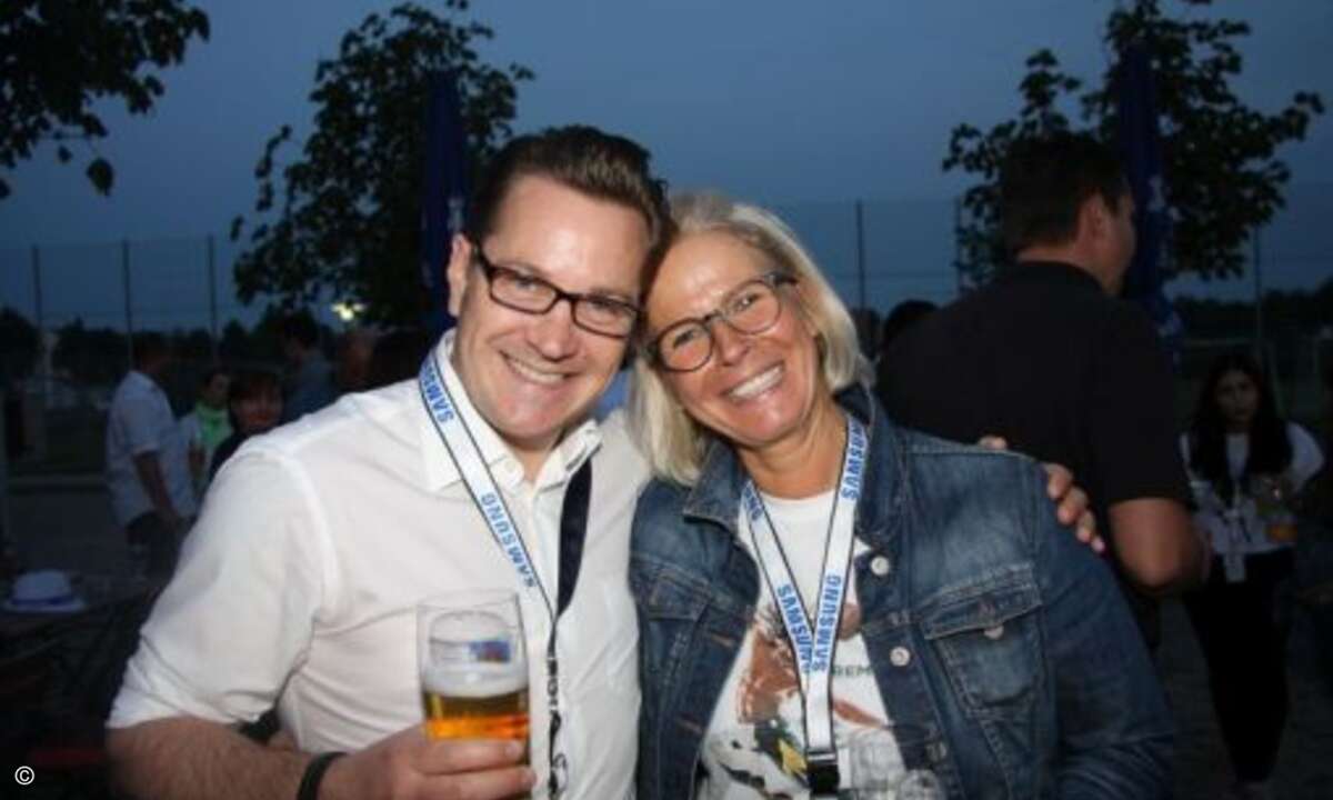 Marc Adelberg (CRN) mit Anja Dyckerhoff (Tech Data). (Foto: CRN)