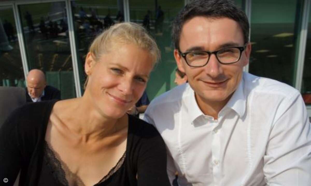 Sandra Hanel (CRN) mit Thomas Kalusa (Kyocera) (Bild: CRN)