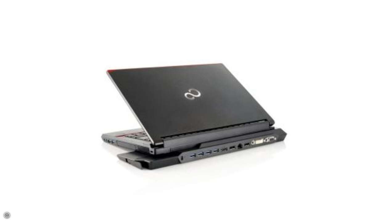 Die Modelle der Fujitsu »Lifebook E«-Produktfamilie können alle denselben Portreplikator nutzen (Foto: Fujitsu)