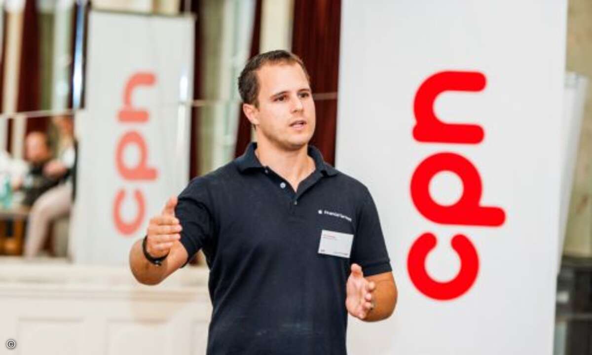 Christian Krüger von Apple Financial Services erklärte die Leasing- und Finanzierungsmodelle für das CPN Netzwerk (Bild: CPN)