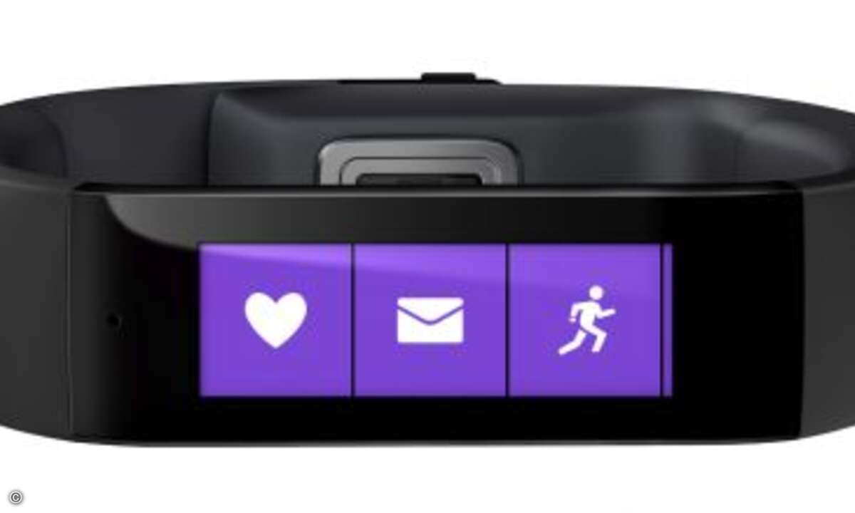 Das Display ist klein aber übersichtlich gegliedert (Foto: Microsoft)
