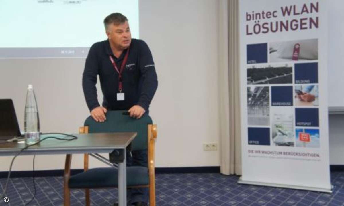 Business Line Manager WLAN Hans-Dieter Wahl erläutert, wie man die Herausforderungen von heute richtig umsetzt (Foto: CRN)