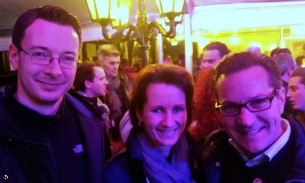 Thomas Weber (Also) mit Katja Neumann (NEC) und Marc Adelberg (CRN) (Bild: CRN)
