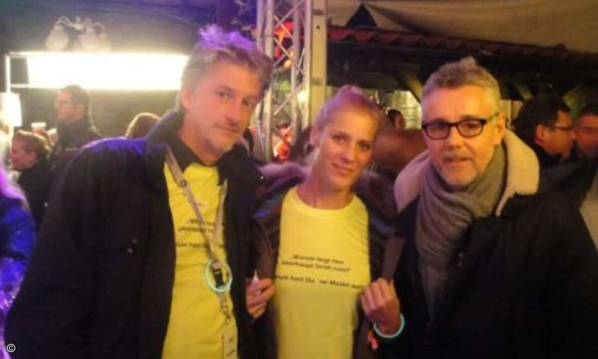 (v. links) Marc Riemen (EpicGear), Sandra Hanel (CRN) und Sven Rathjen (WD) (Bild: CRN)