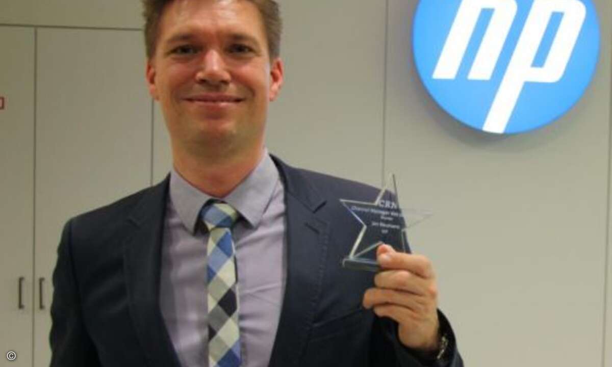 Jan Neumann von HP konnte zwar nicht anwesend sein, freute sich aber trotzdem sehr über seinen Stern in der Kategorie Drucker (Foto: HP)