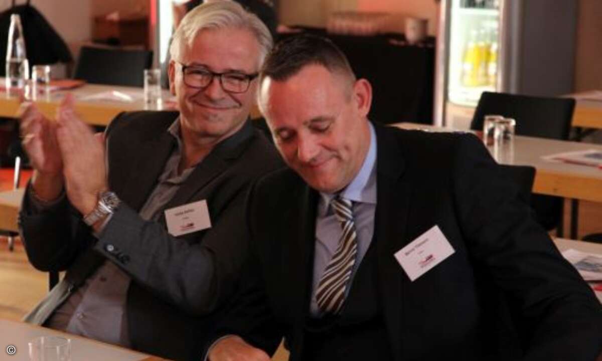 Hardy Köhler, Adobe und Bernd Tillmann ahnen schon gutgelaunt, was gleich auf sie zu kommt...