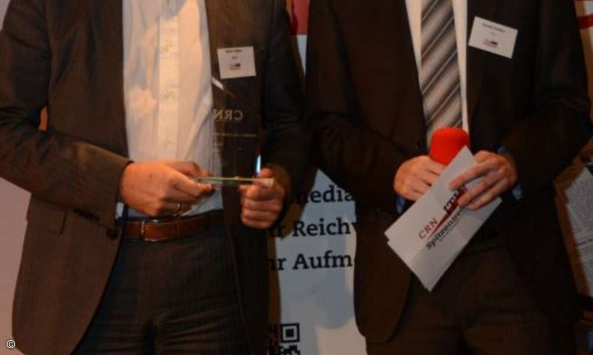 Weiter ging es mit der Kategorie Storage: Daniel Dubsky zeichnete Martin Böker für EMC aus