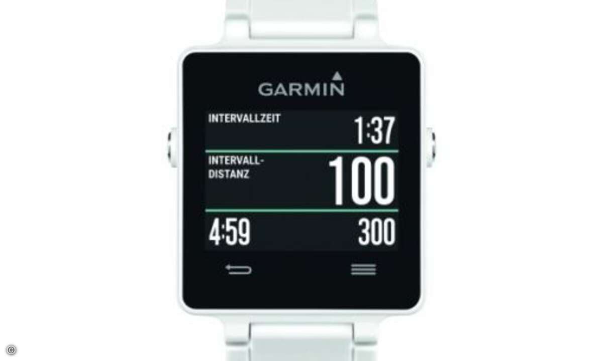 Es erfasst Trainingsdaten wie Zeiten, Entfernungen und Geschwindigkeiten, informiert aber auch über Anrufe und SMS. (Foto: Garmin)