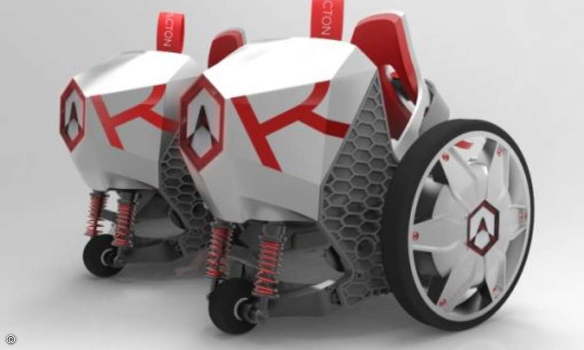 Gesteuert werden die E-Rollschuhe durch Gewichtsverlagerung.(Foto: Acton, Inc.)