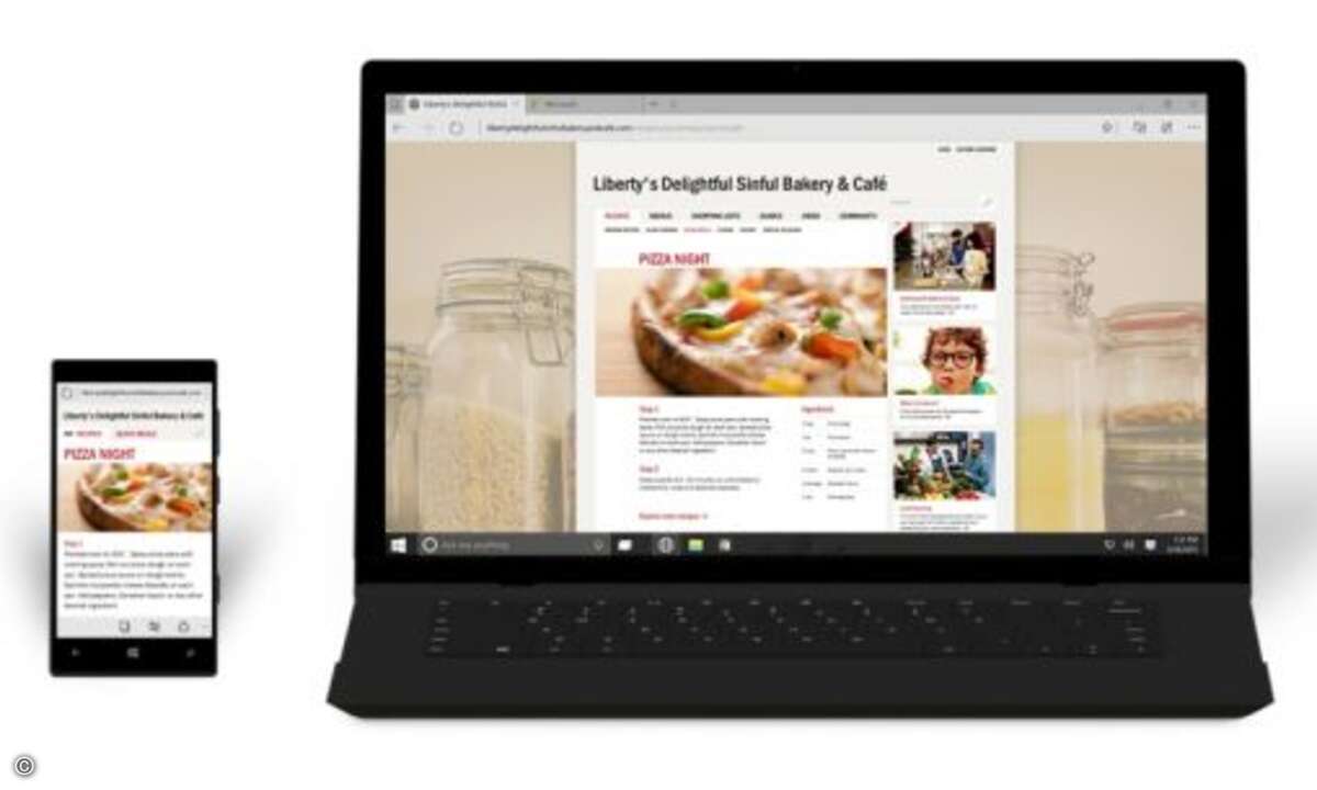 Der neue Browser Spartan gleicht die zum offline Lesen gespeicherten Webseiten zwischen Smartphone und Computer ab (Foto: Microsoft)