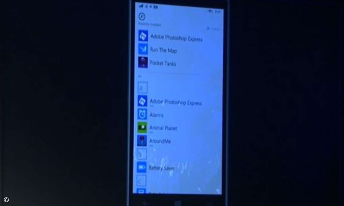 Neu installierte Apps tauchen in der App-Liste ganz oben auf (Foto: Screenshot)