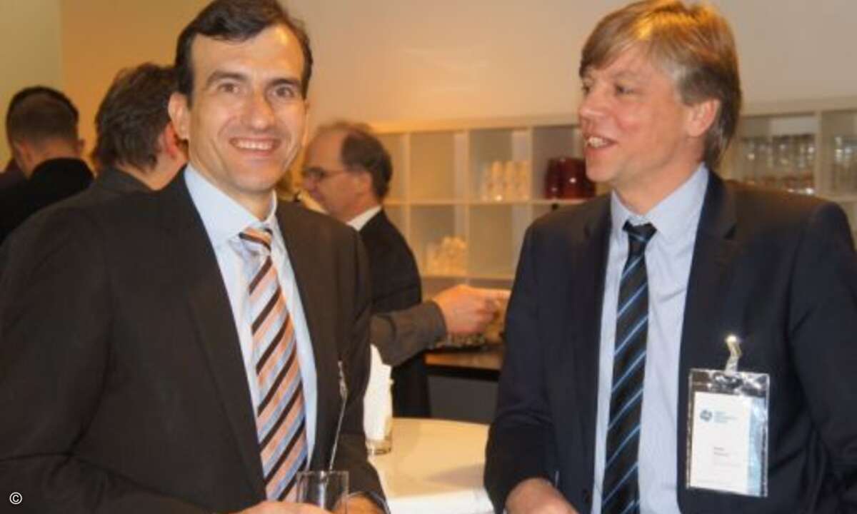 Stefan Thiel und Maik Wetzel im Gespräch (beide Eset) (Foto: CRN)