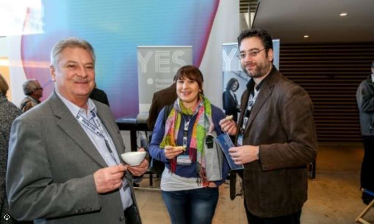 Rudolf Wanner (Saytec) mit Karin Poschenrieder und Hannes Wilhelm (beide Wornet) (Foto: SEP)
